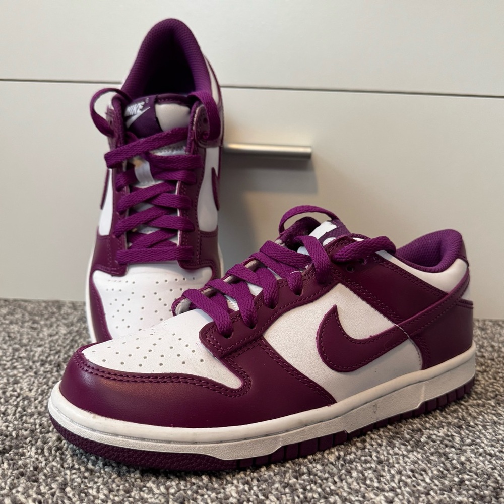 Nike Dunk Low Kids Purple and White Sneakers